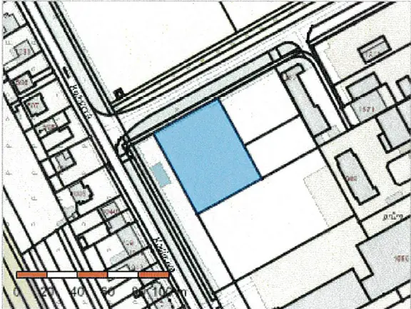 Mapa pozemku k prodeji